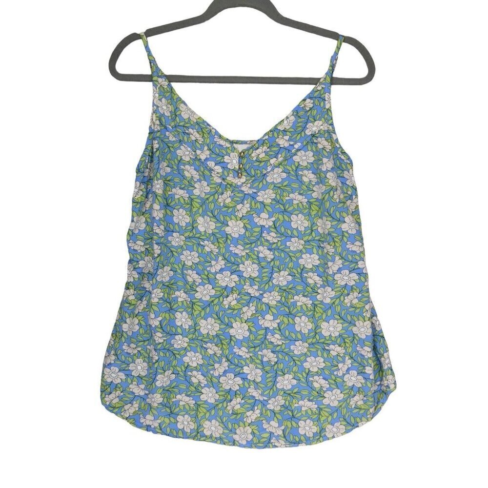Cabi Tank Top Blouse Women Size L Floral Cottonwood Spaghetti Strap Style #5214‎